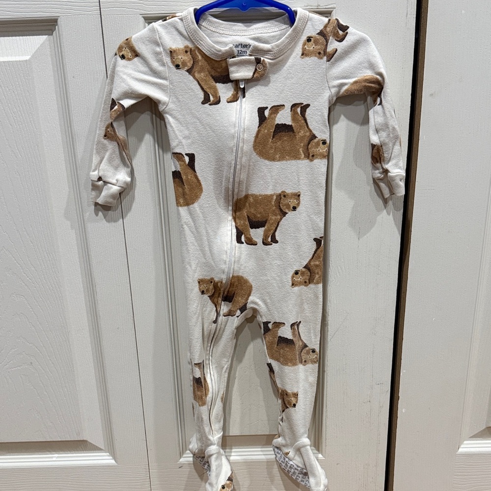 Carter's Brown Bear Print Kids Footie